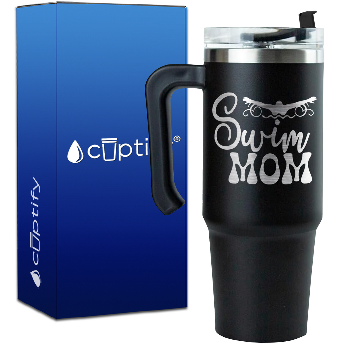 Swim Mom on 30oz Swimming Travel Mug