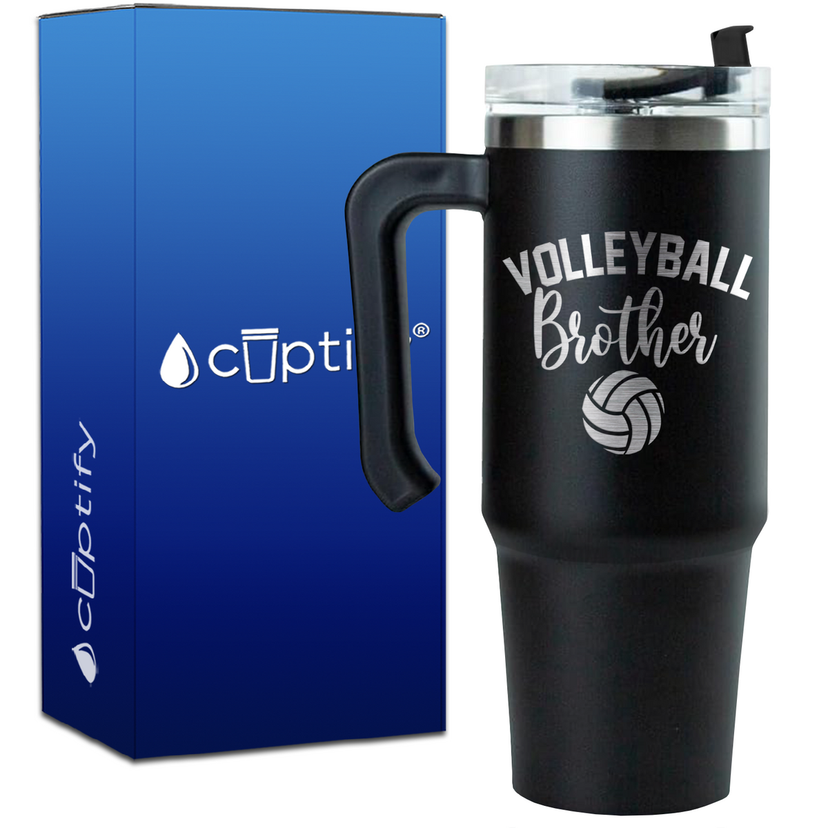 Volleyball Brother on 30oz Volleyball Travel Mug