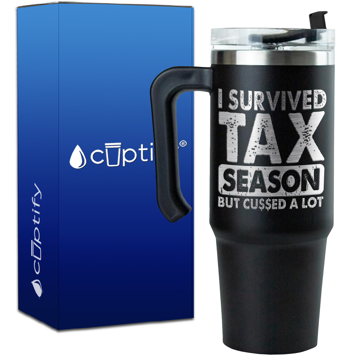 I Survived Tax Season on 30oz Accountant Travel Mug