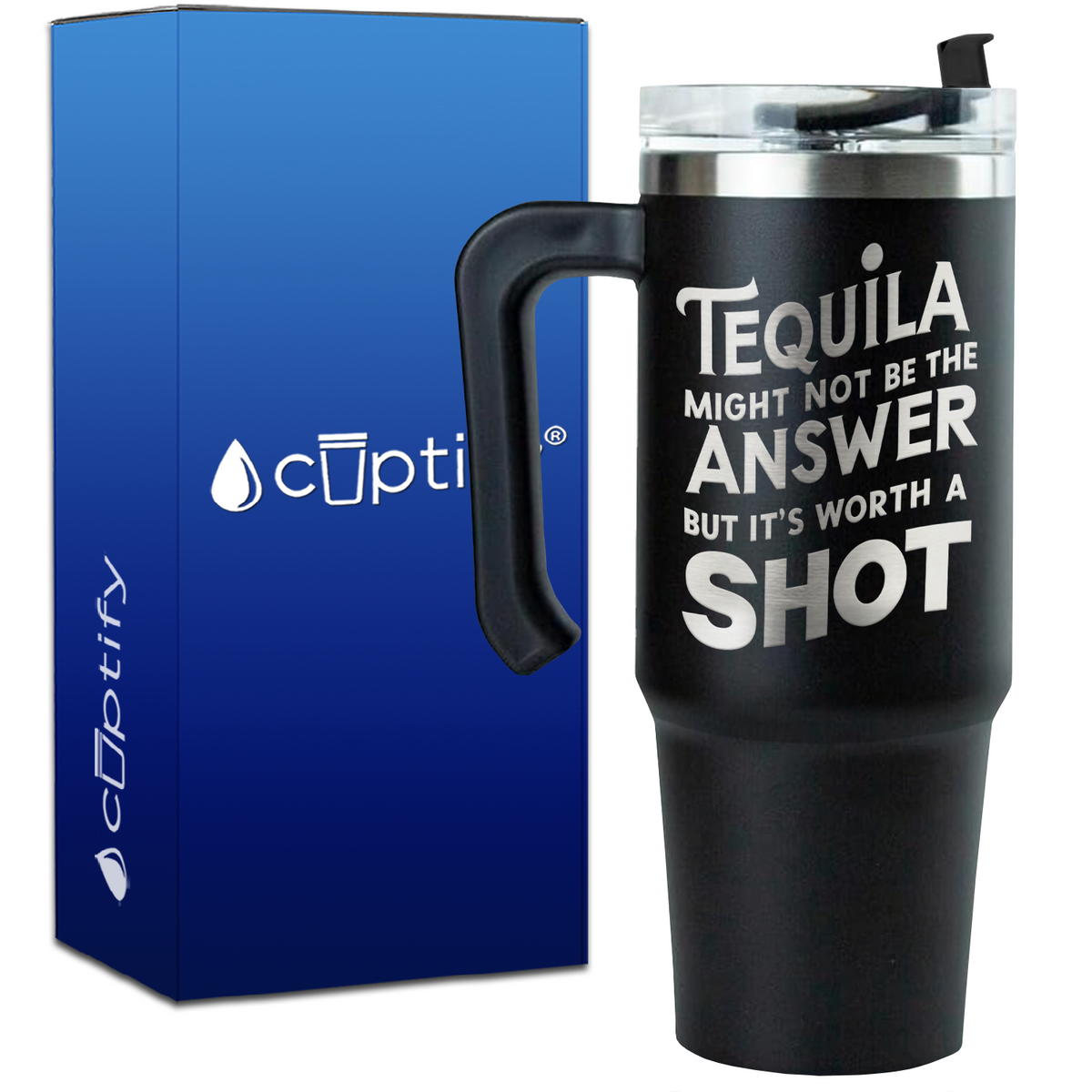 Tequila Might Not be the Answer on 30oz Drinking Travel Mug