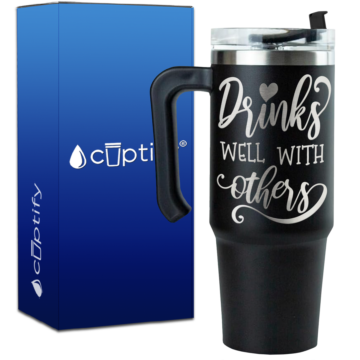 Drink Well with Others on 30oz Drinking Travel Mug
