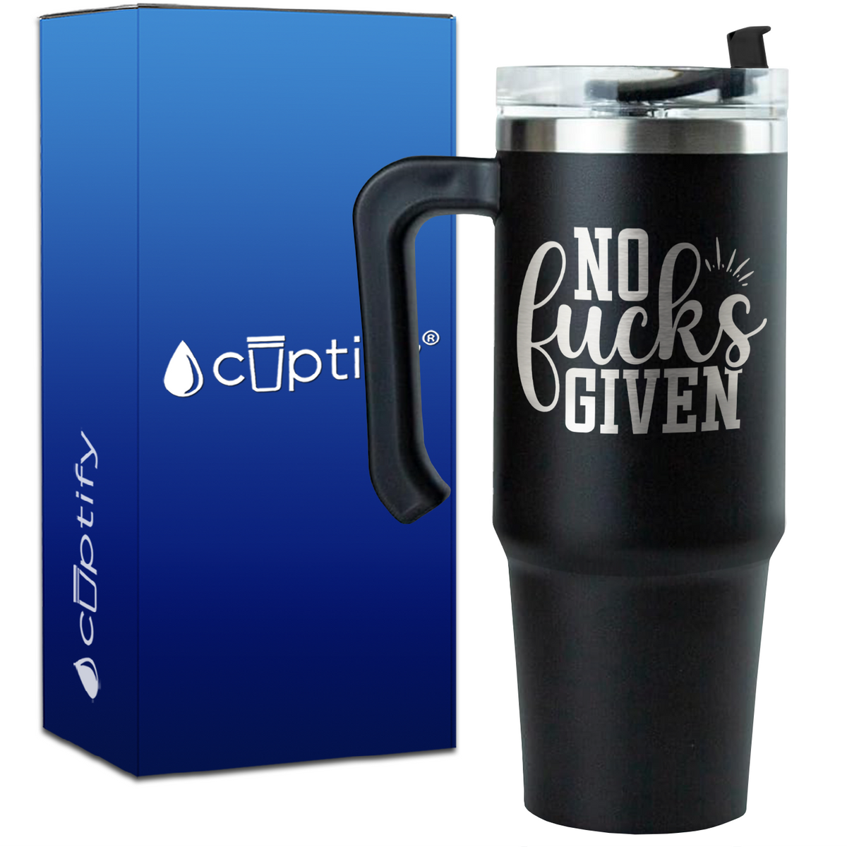 No Fucks Given on 30oz Funny Travel Mug