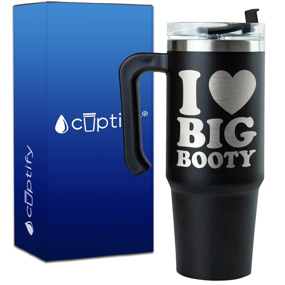 I Heart Big Booty on 30oz Funny Travel Mug