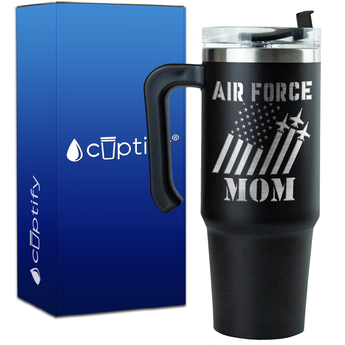 Air Force Mom on 30oz Travel Mug