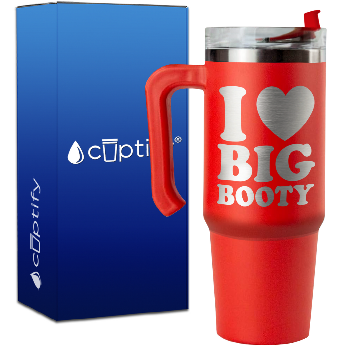 I Heart Big Booty on 30oz Funny Travel Mug