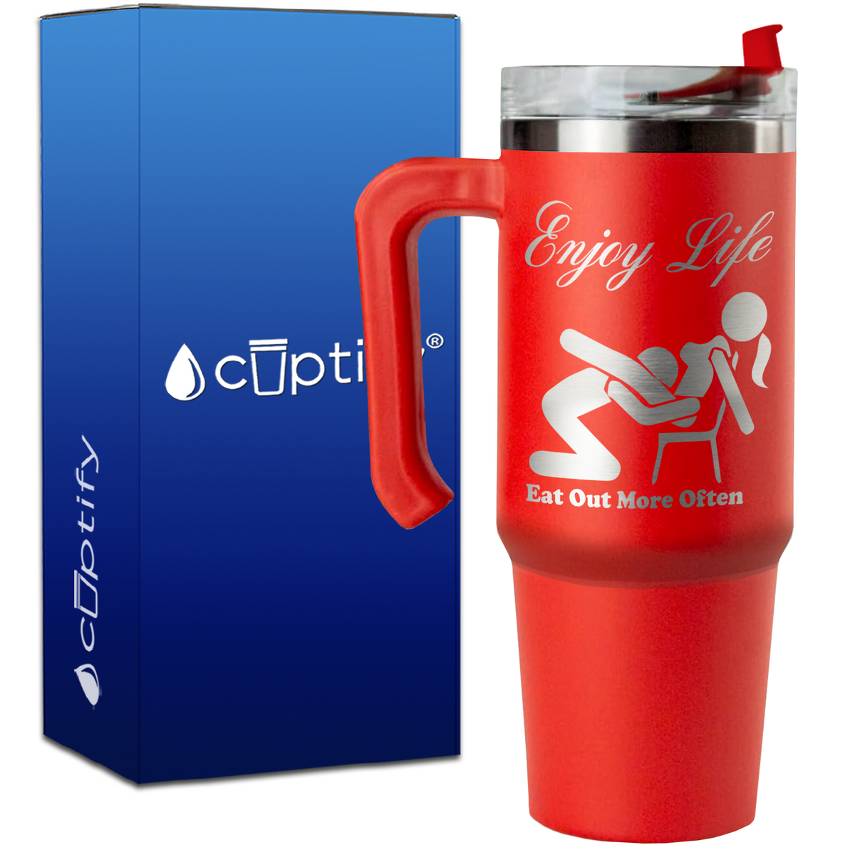 Enjoy Life Eat out More Often on 30oz Funny Travel Mug
