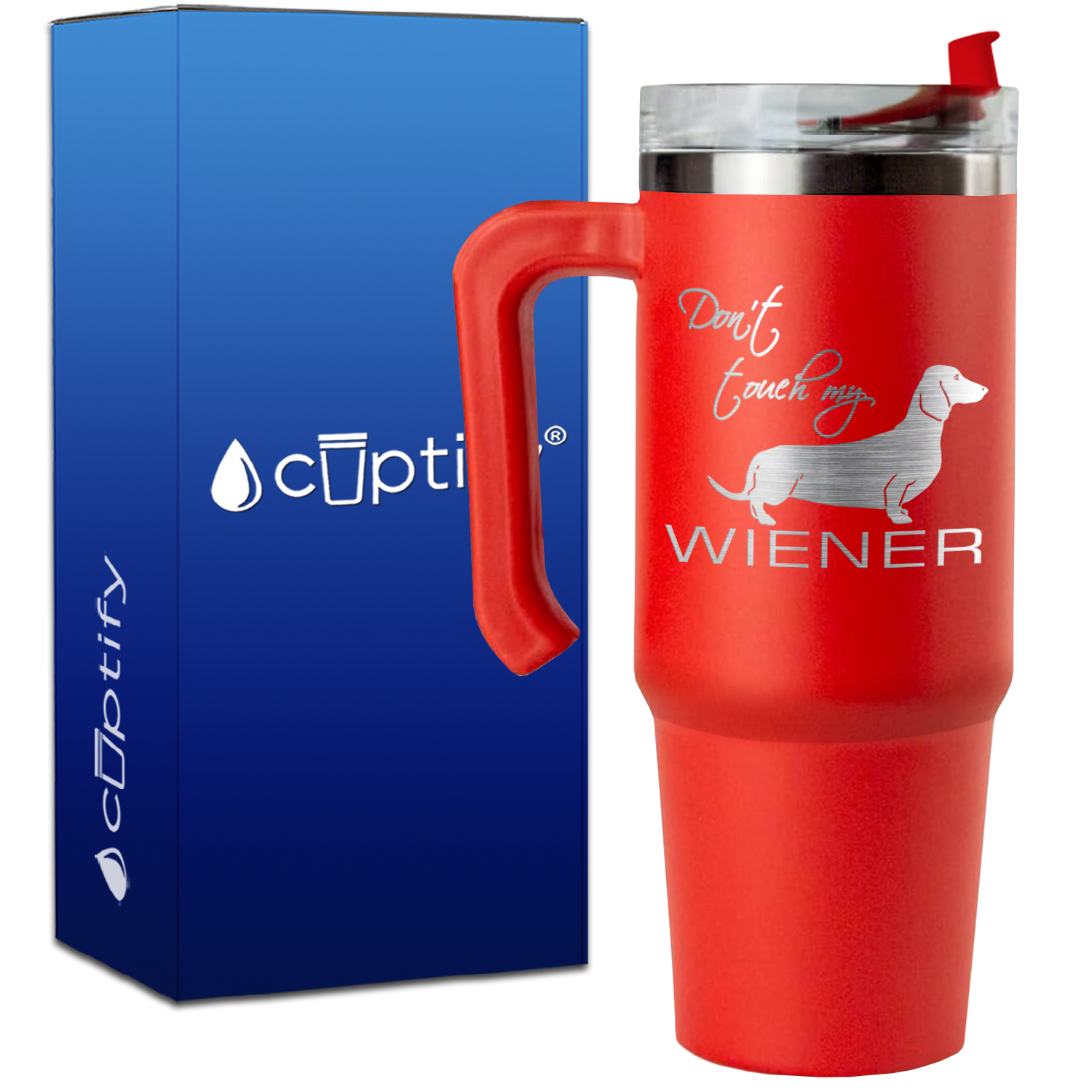 Don't Touch My Wiener on 30oz Travel Mug