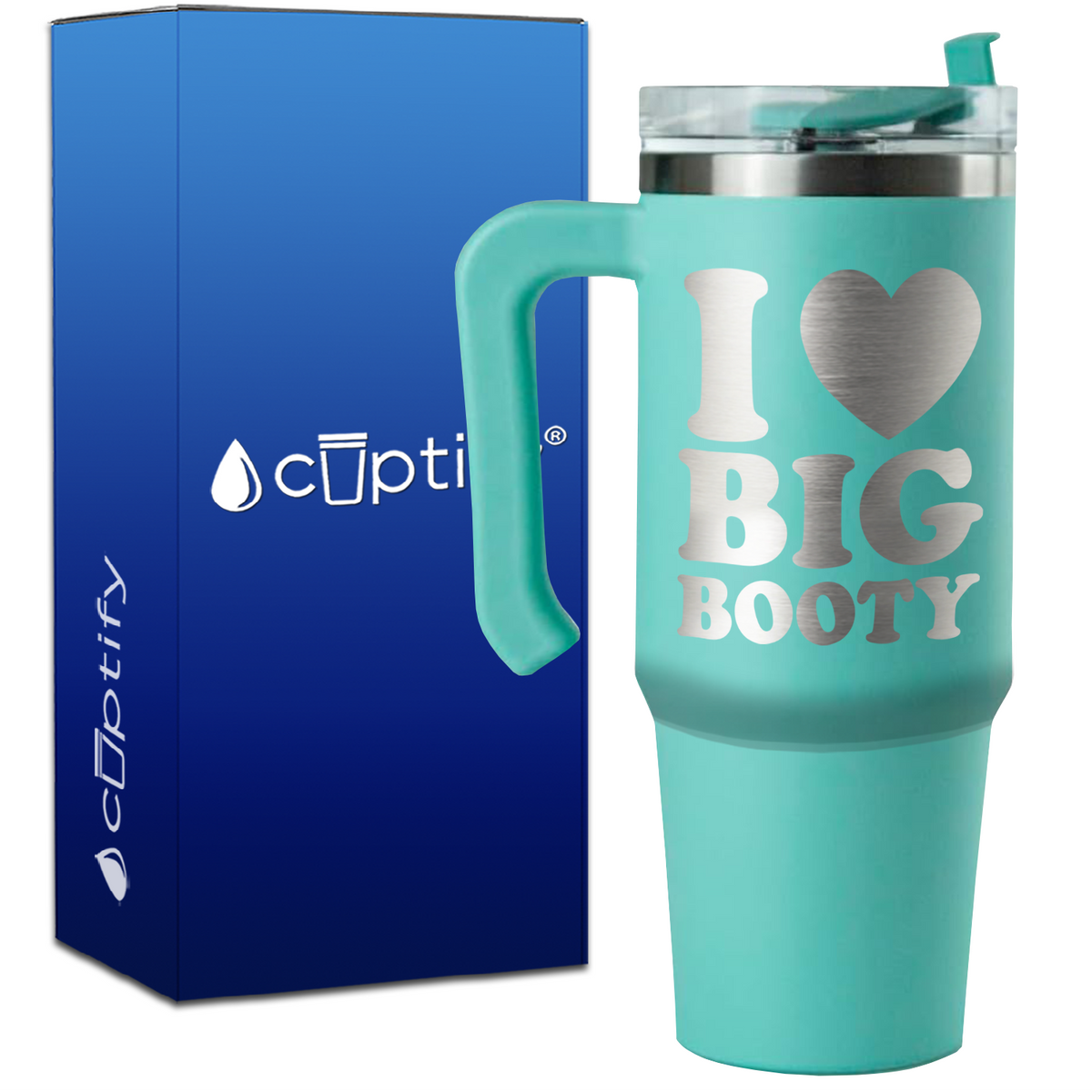 I Heart Big Booty on 30oz Funny Travel Mug