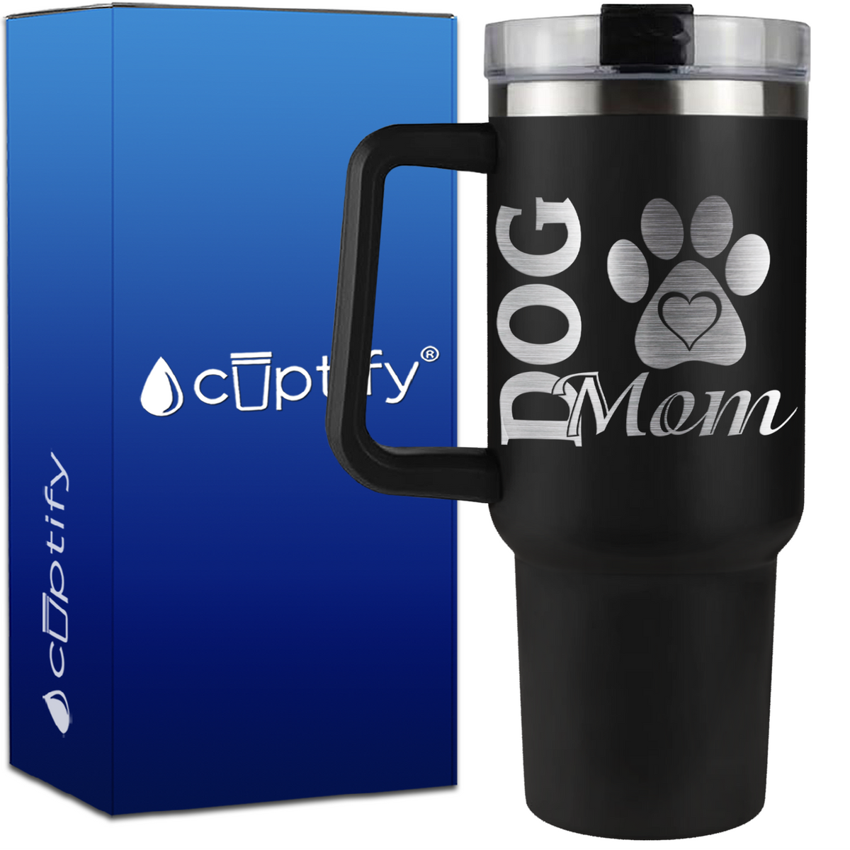Dog Mom on 40oz Mom Traveler Mug