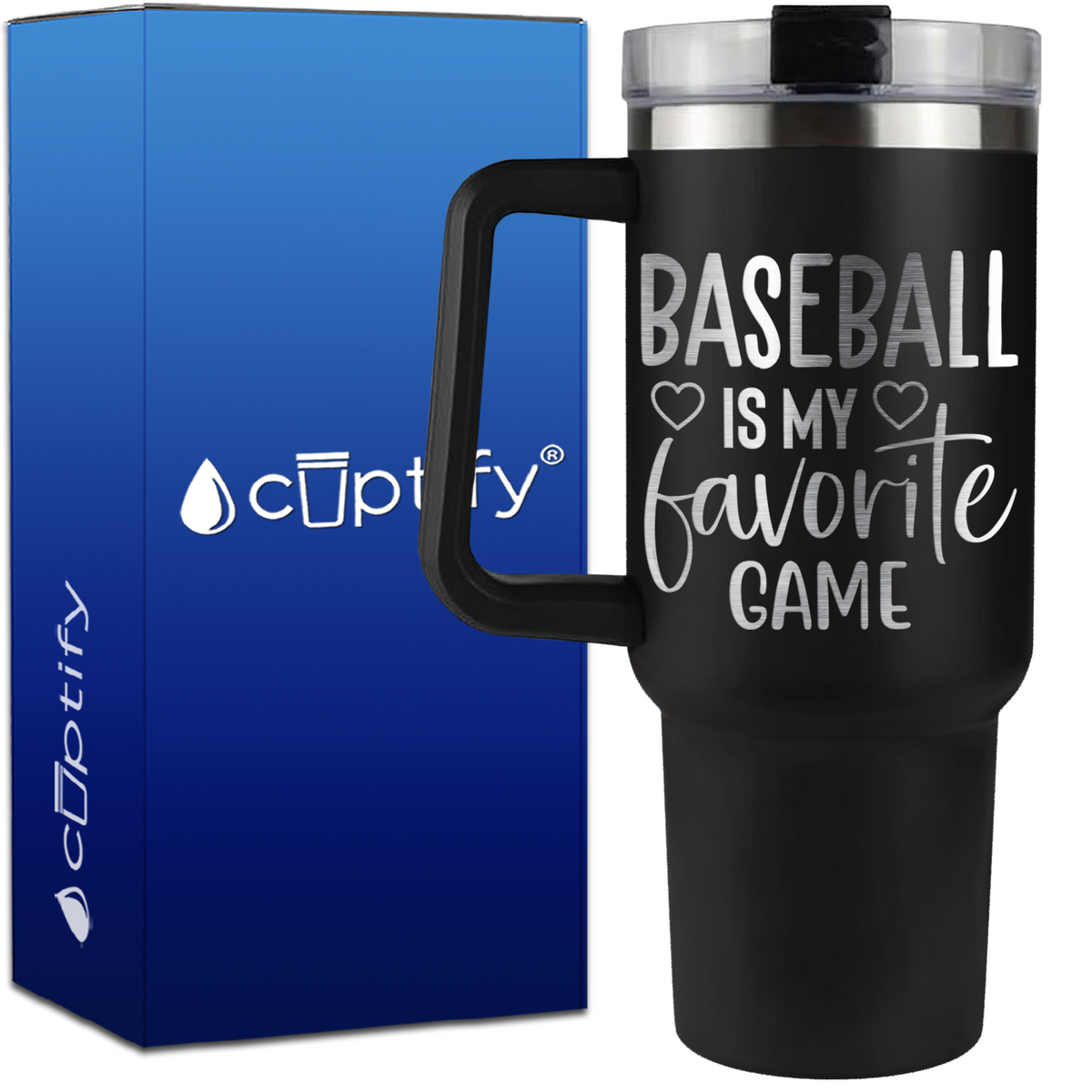 Baseball is My Favorite Game on 40oz Baseball Traveler Mug