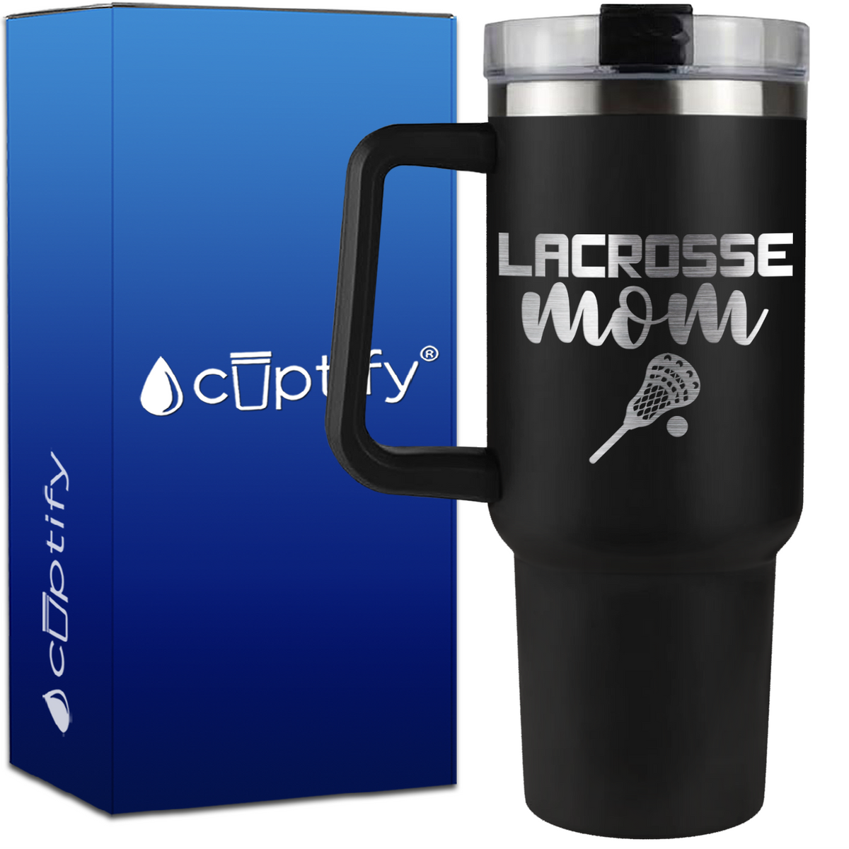 Lacrosse Mom on 40oz Lacrosse Traveler Mug