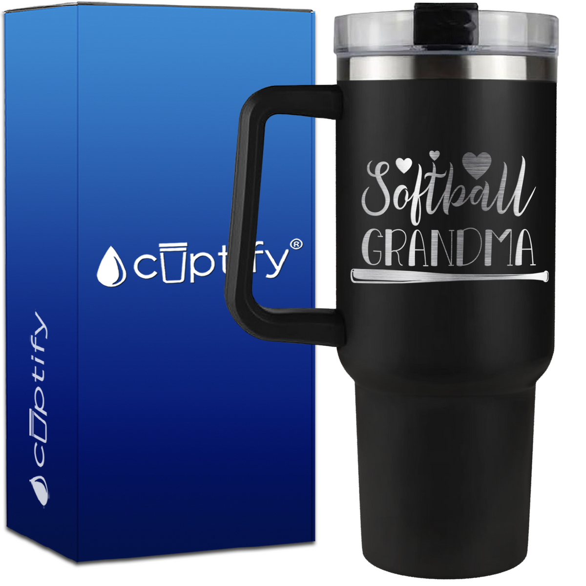 Softball Grandma on 40oz Softball Traveler Mug