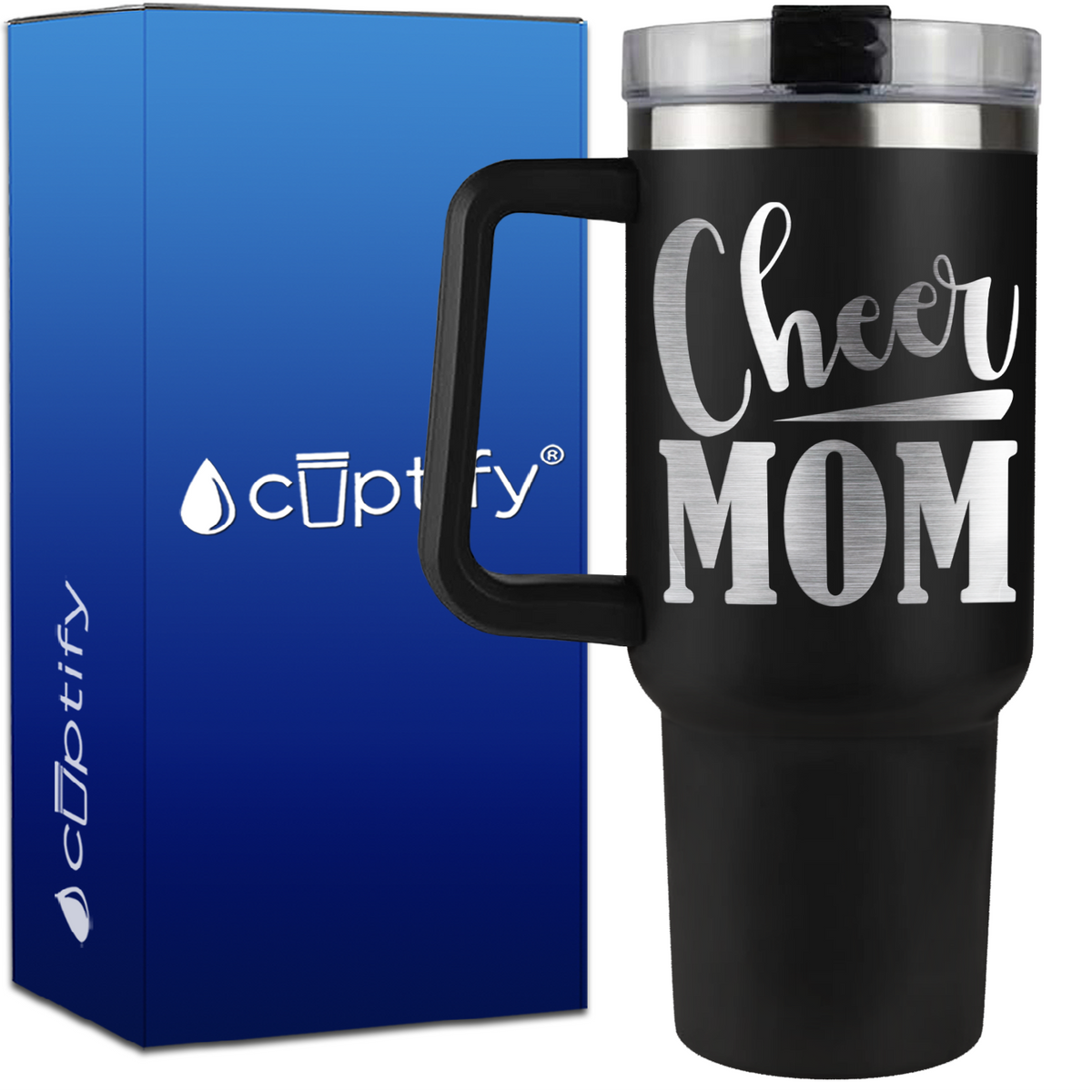Cheer Mom on 40oz Cheer Traveler Mug