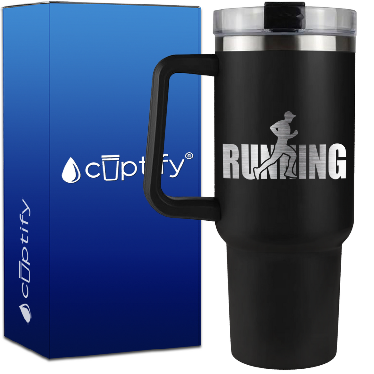 Running on 40oz Running Traveler Mug