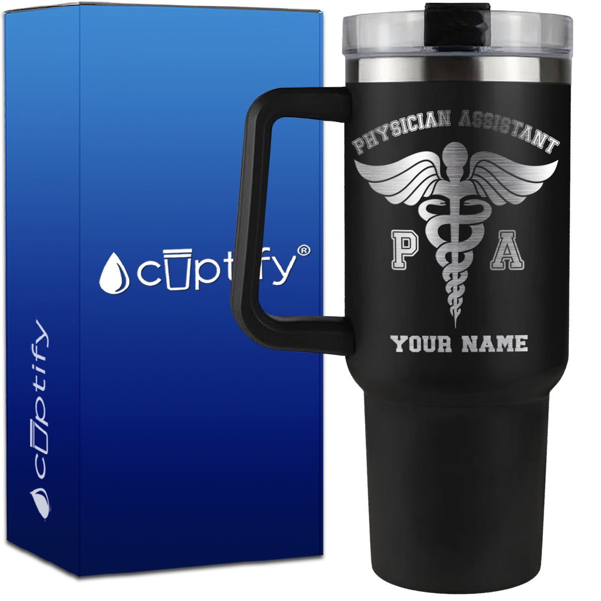 Personalized PA Physician Assistant on 40oz Medical Traveler Mug