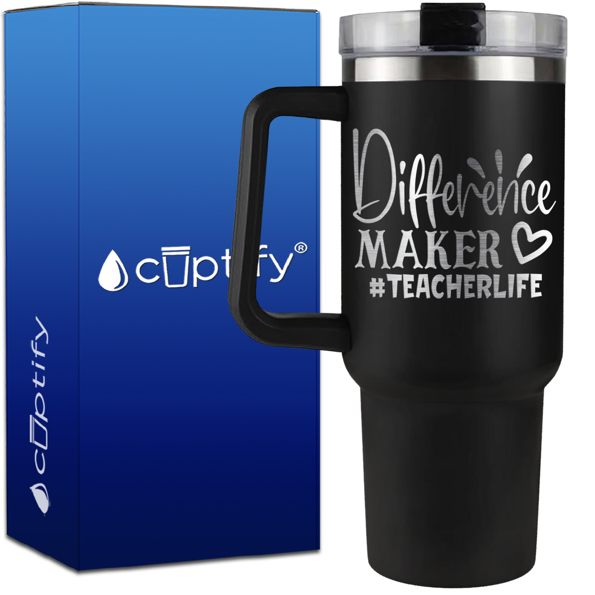 Difference Maker on 40oz Teacher Traveler Mug