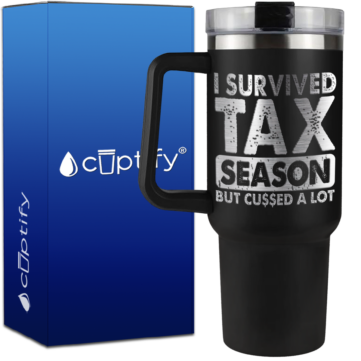 I Survived Tax Season on 40oz Accountant Traveler Mug