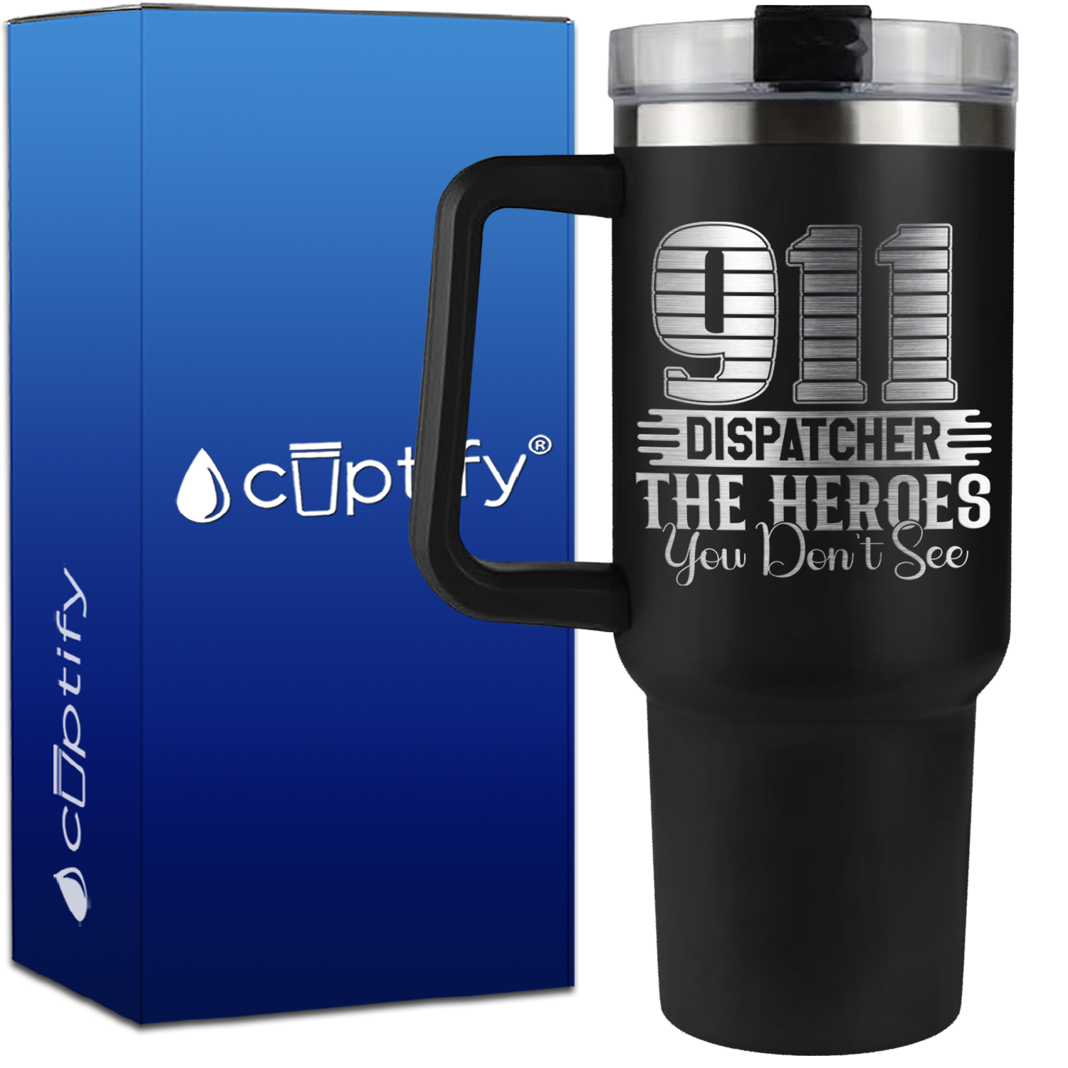 911 Dispatcher the Heroes You Dont See on 40oz Dispatcher Traveler Mug