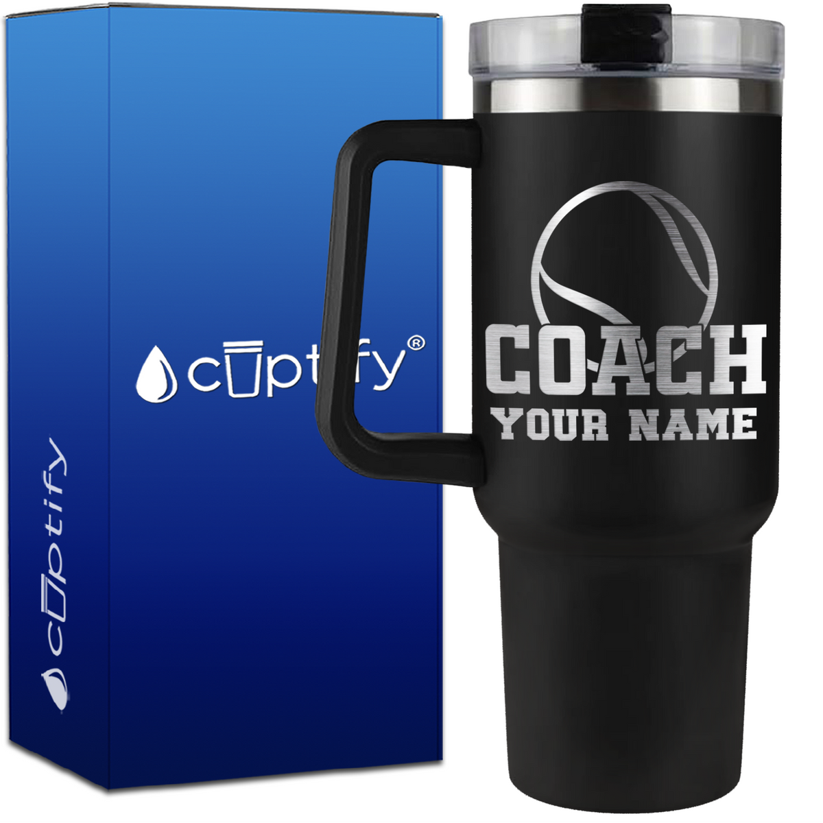 Tennis Coach on 40oz Tennis Traveler Mug