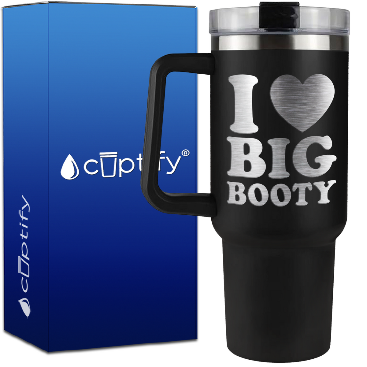 I Heart Big Booty on 40oz Funny Traveler Mug