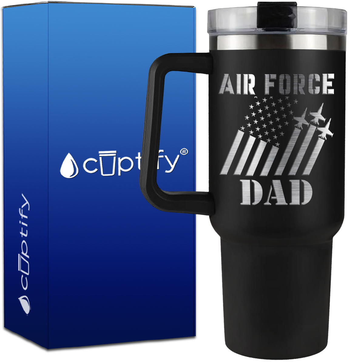 Air Force Dad on 40oz Traveler Mug