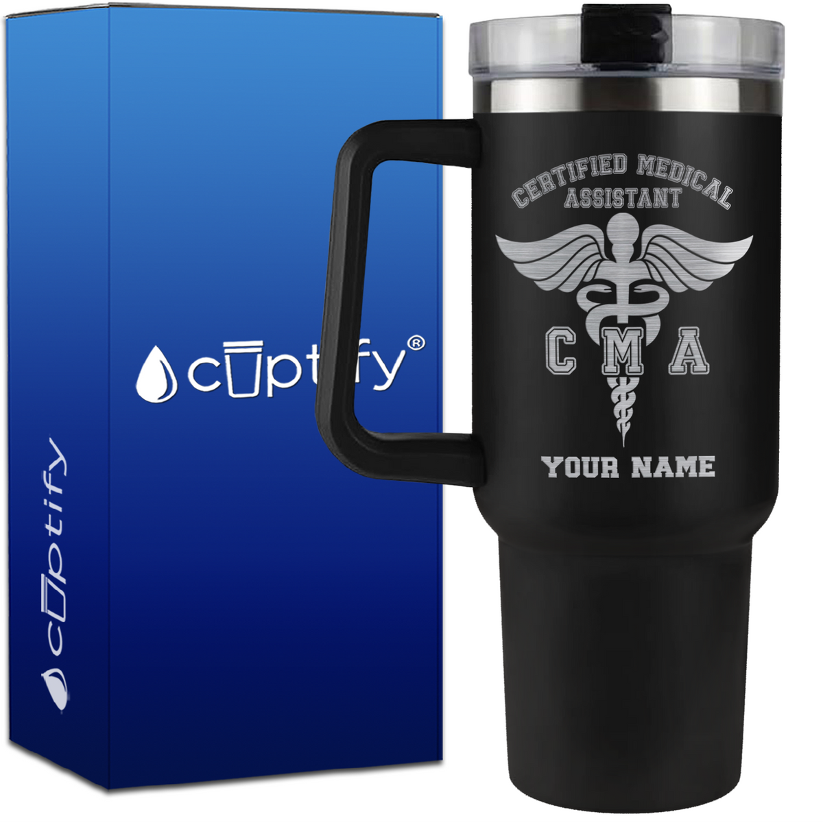 Personalized Certified Medical Assistant on 40oz CMA Traveler Mug