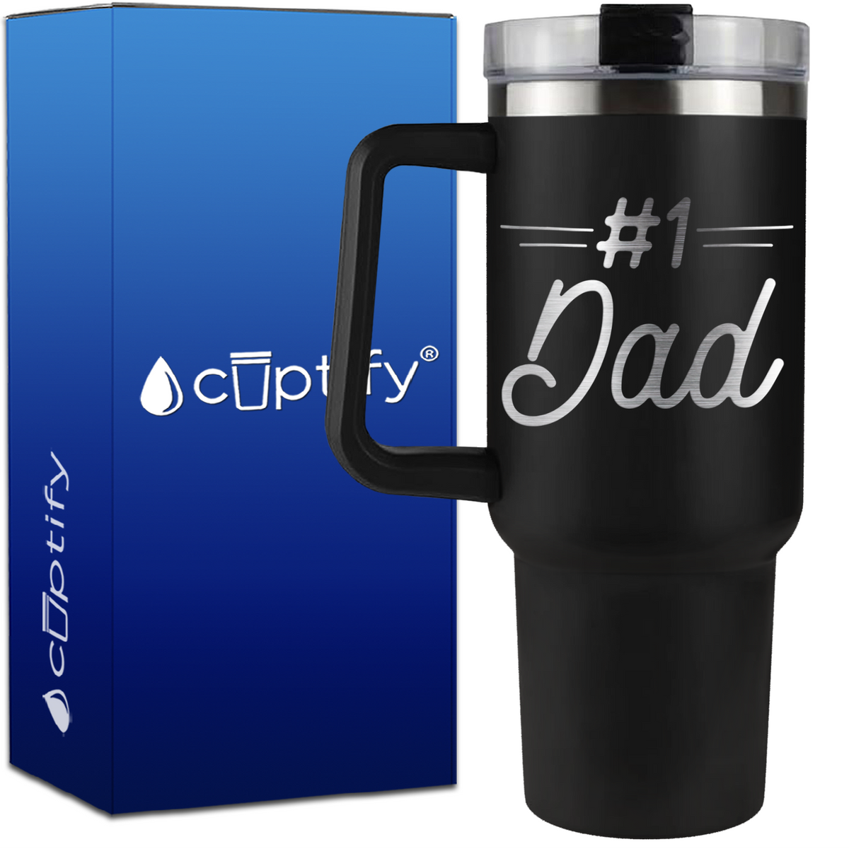 #1 Dad on 40oz Dad Traveler Mug