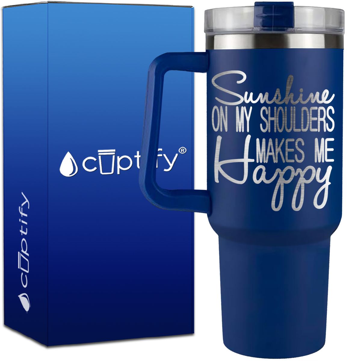 Sunshine on my Shoulders on 40oz Beach Life Traveler Mug