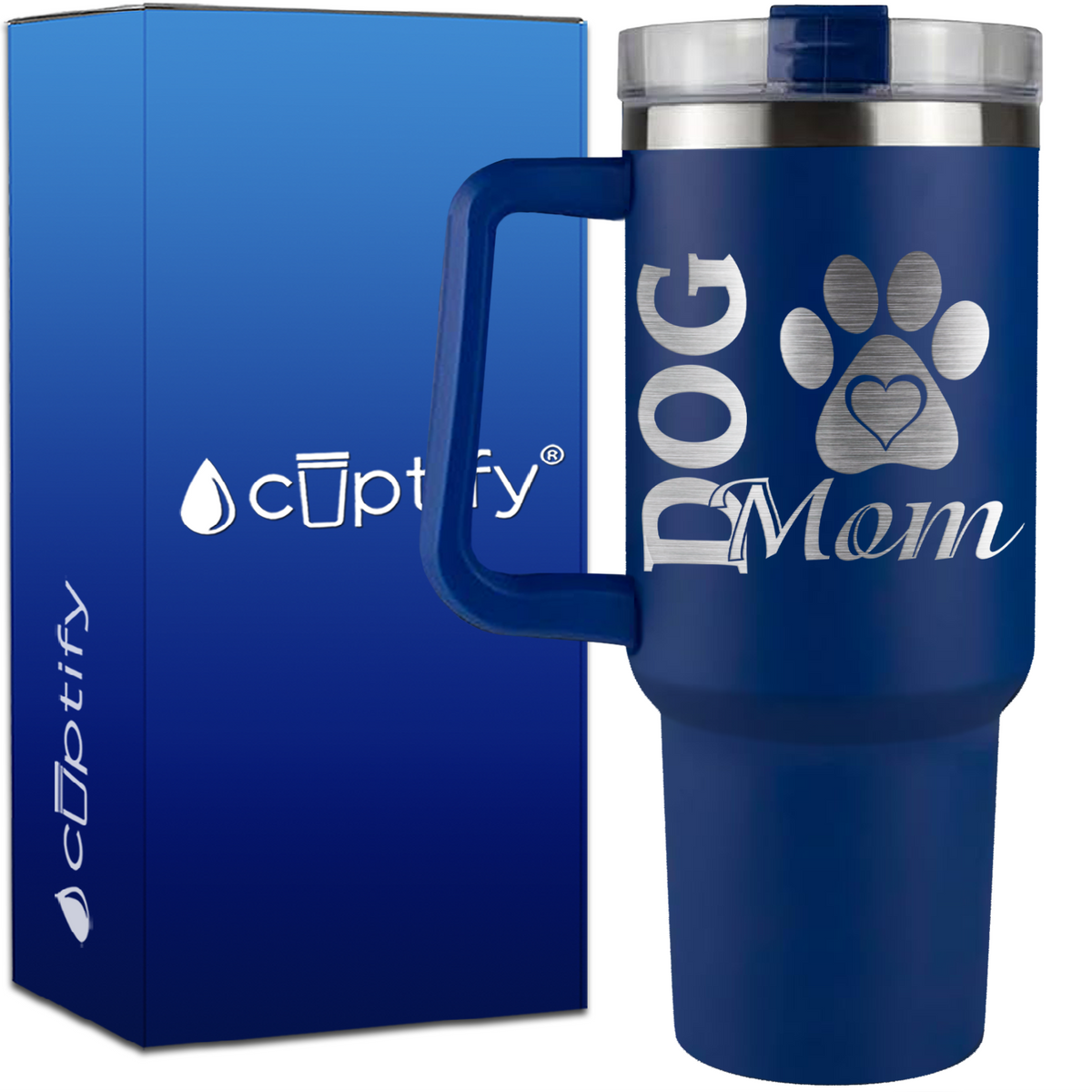 Dog Mom on 40oz Mom Traveler Mug