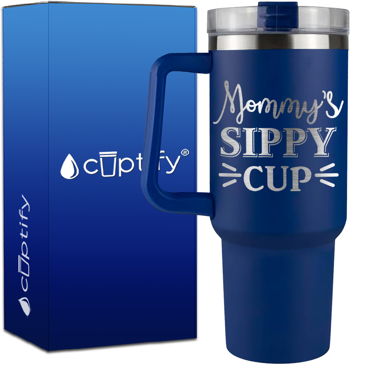 Mommy Sippy Cup on 40oz Mom Traveler Mug