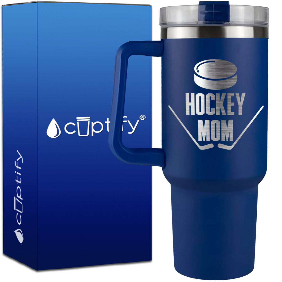 Hockey Mom on 40oz Hockey Traveler Mug
