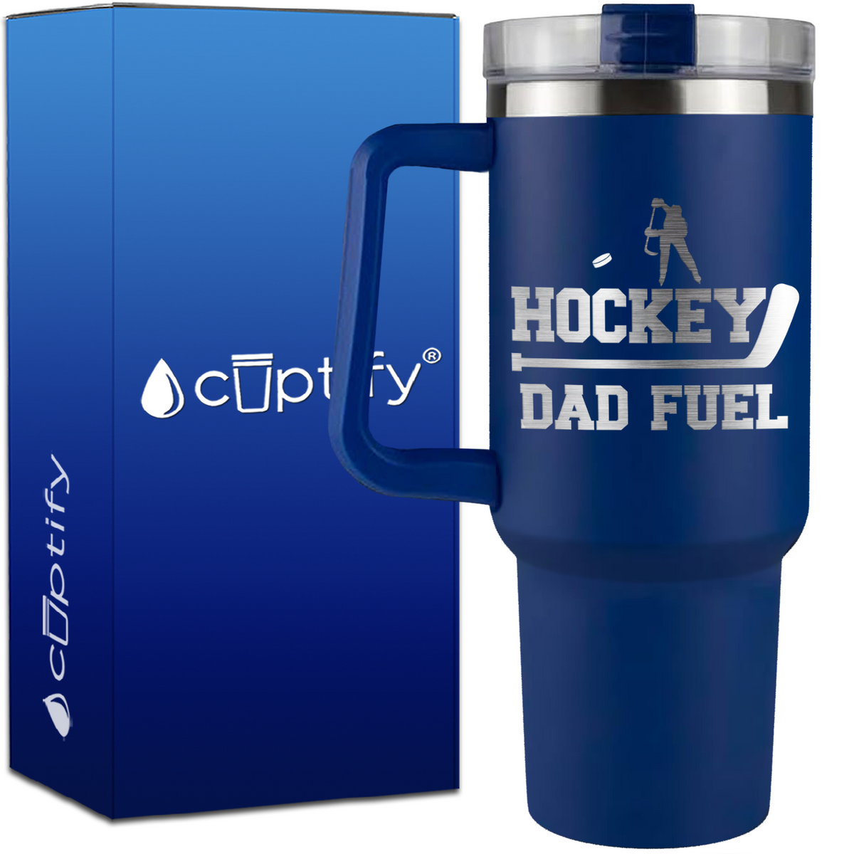 Hockey Dad Fuel on 40oz Hockey Traveler Mug