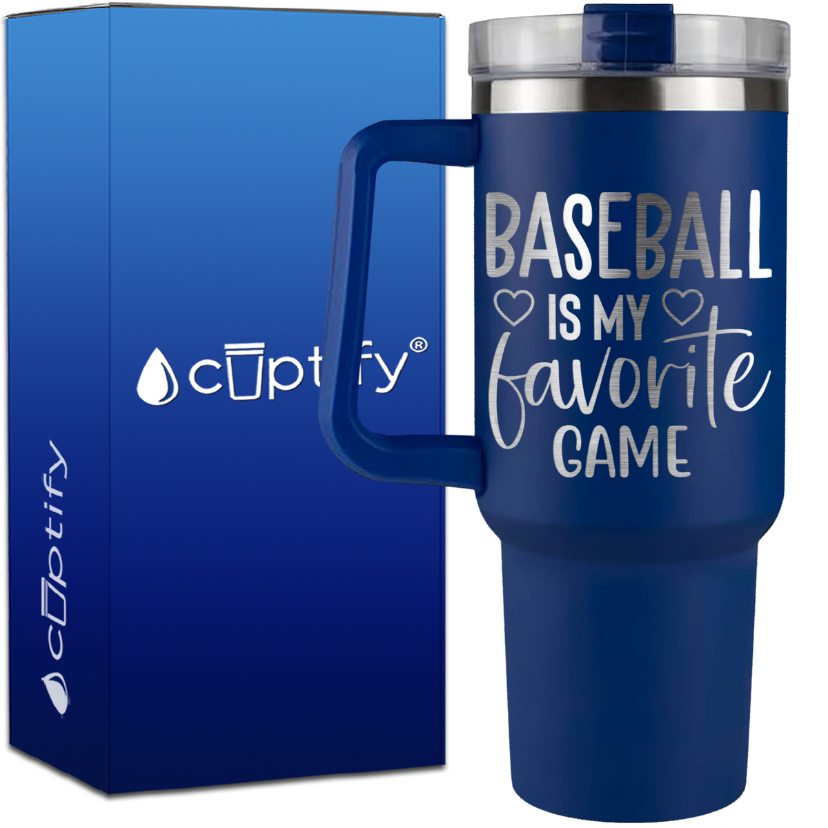 Baseball is My Favorite Game on 40oz Baseball Traveler Mug