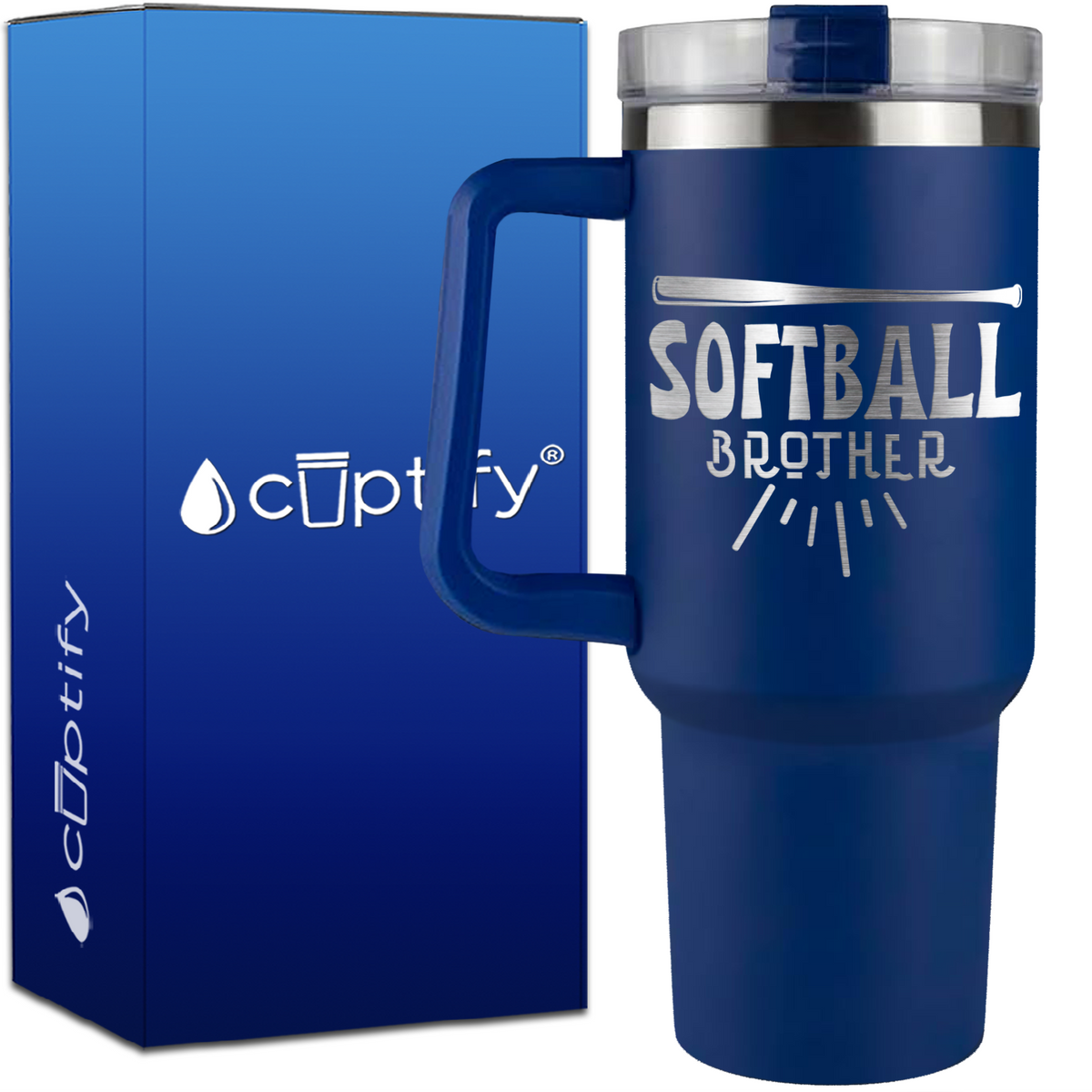 Softball Brother on 40oz Softball Traveler Mug