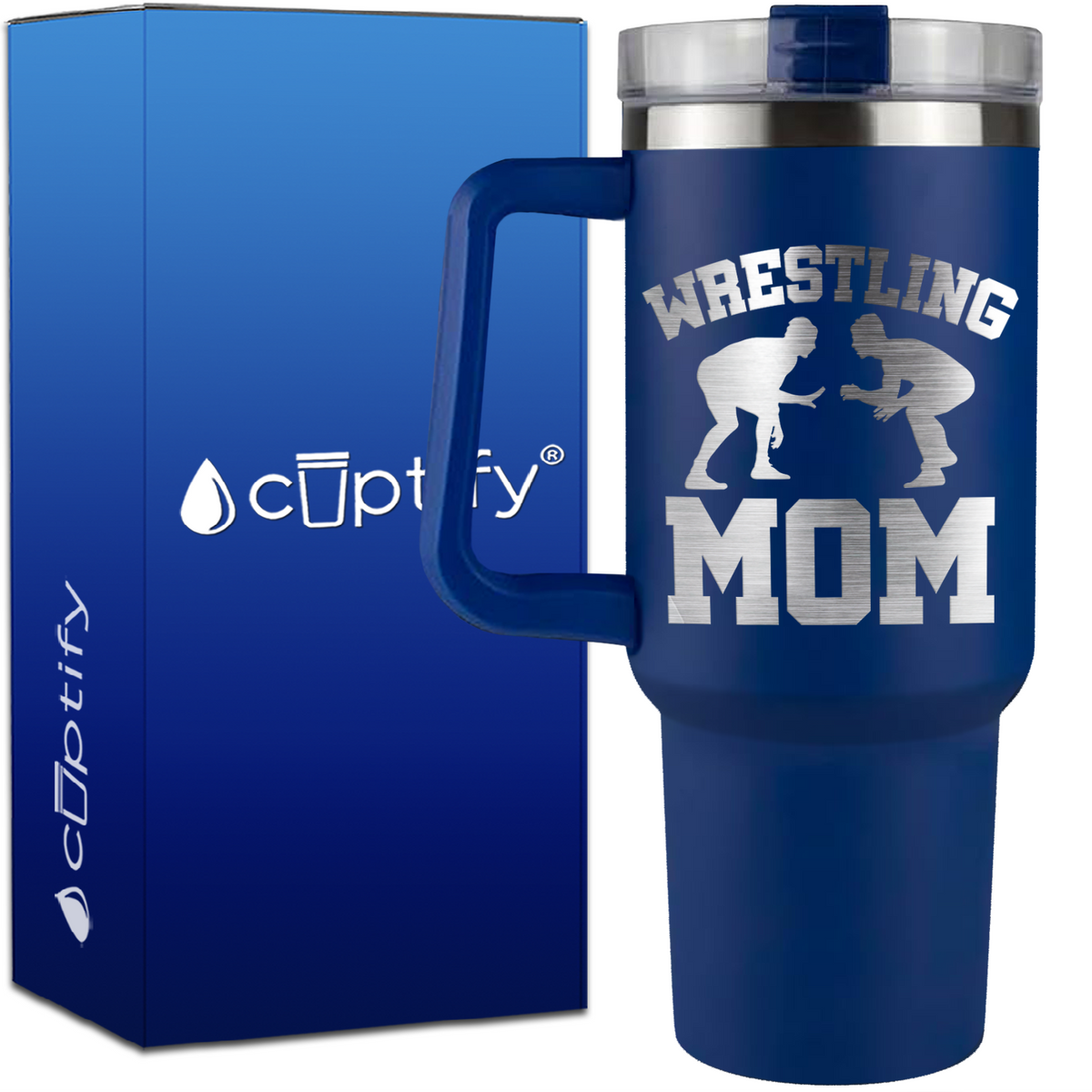 Wrestling Mom on 40oz Wrestling Traveler Mug