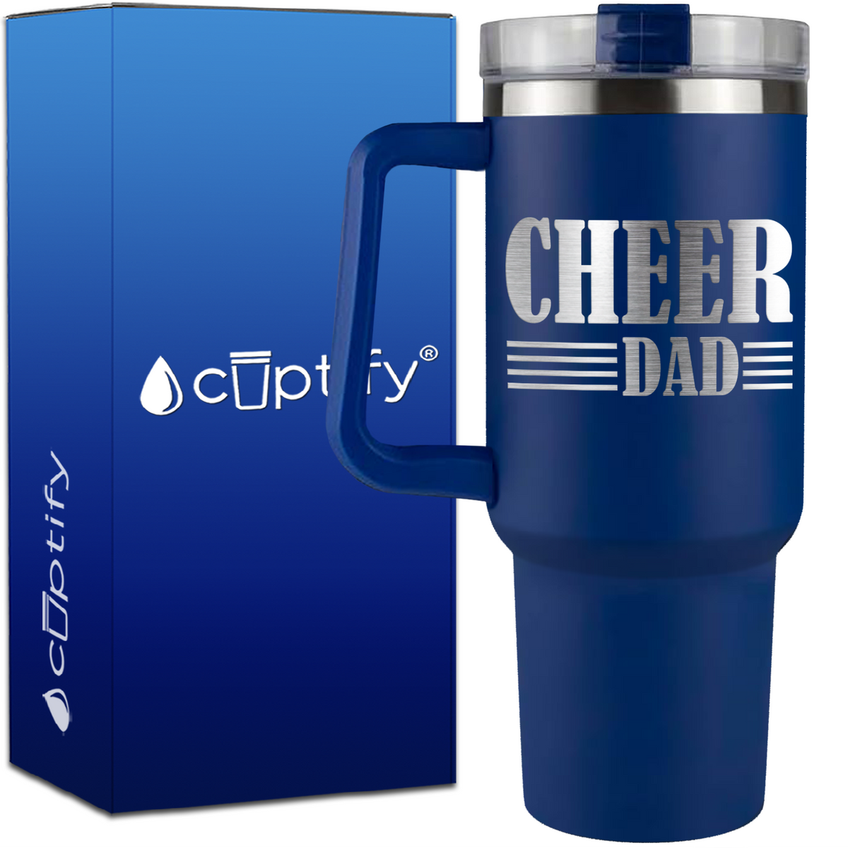 Cheer Dad Lines on 40oz Cheer Traveler Mug