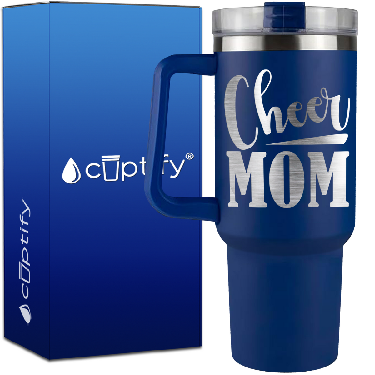 Cheer Mom on 40oz Cheer Traveler Mug