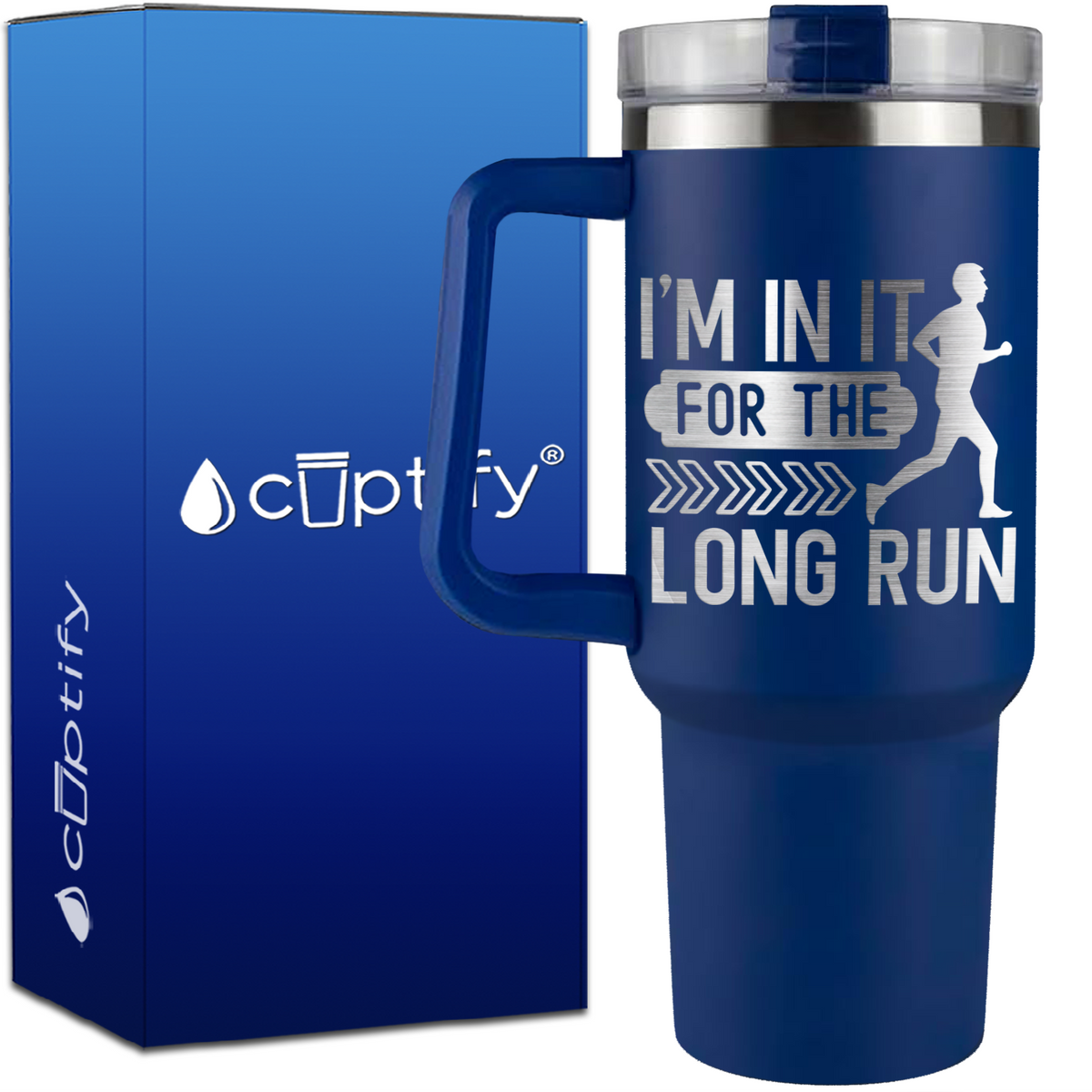 I'm in it for the Long Run on 40oz Running Traveler Mug