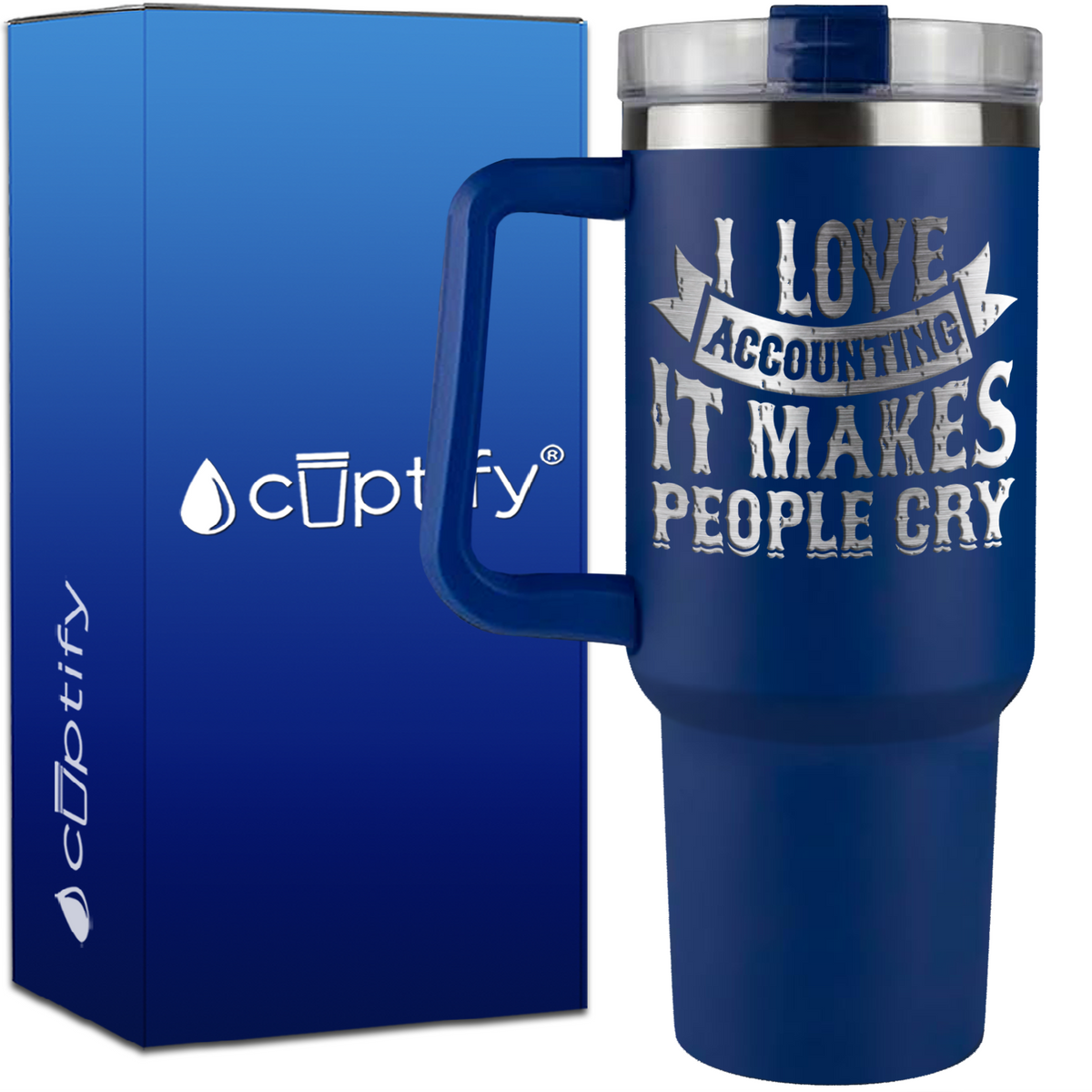 I Love Accounting it makes People Cry on 40oz Accountant Traveler Mug