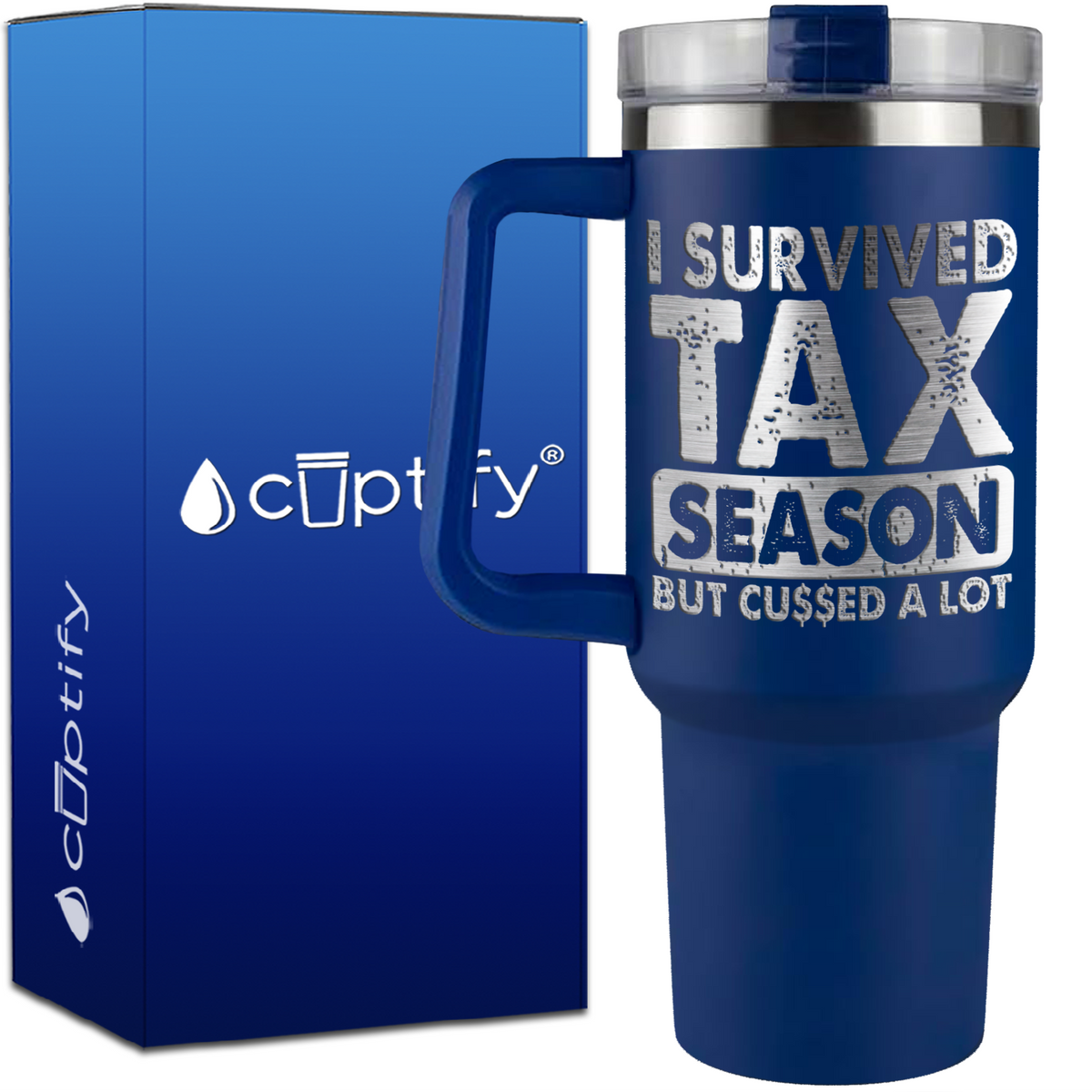 I Survived Tax Season on 40oz Accountant Traveler Mug