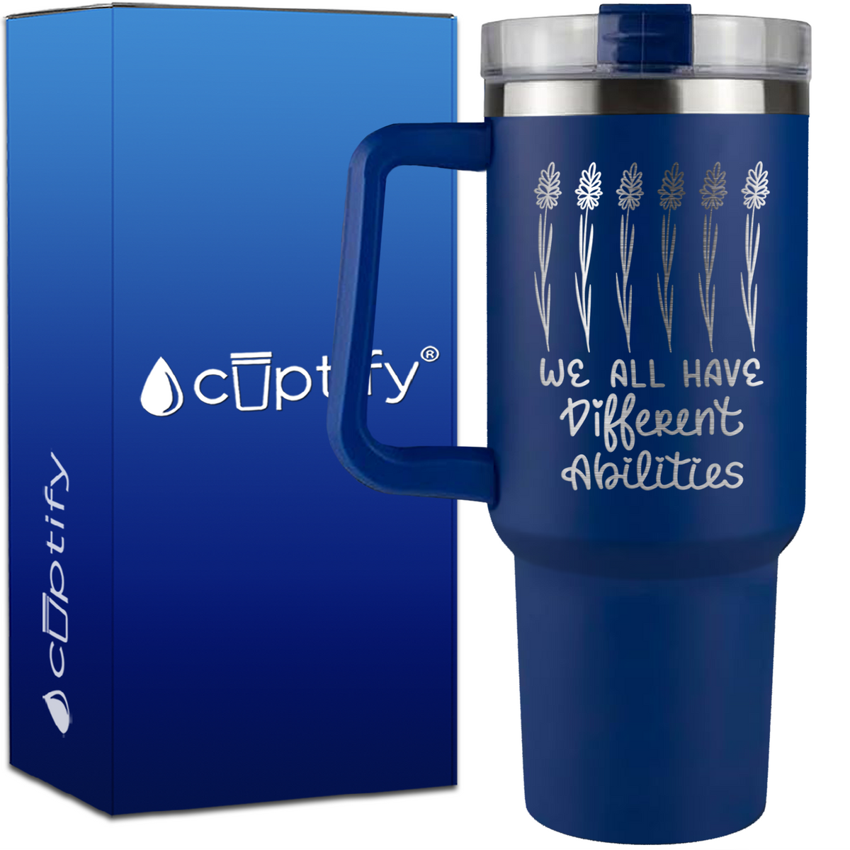 We All Have Different Abilites on 40oz Autism Traveler Mug