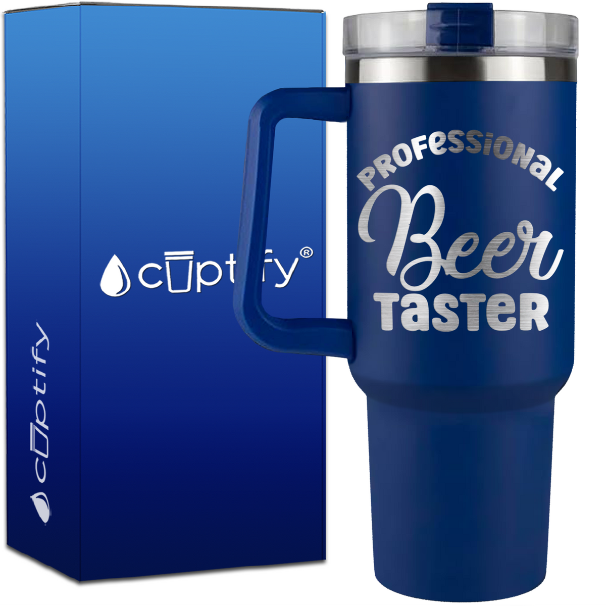 Professional Beer Taster on 40oz Beer Lover Traveler Mug
