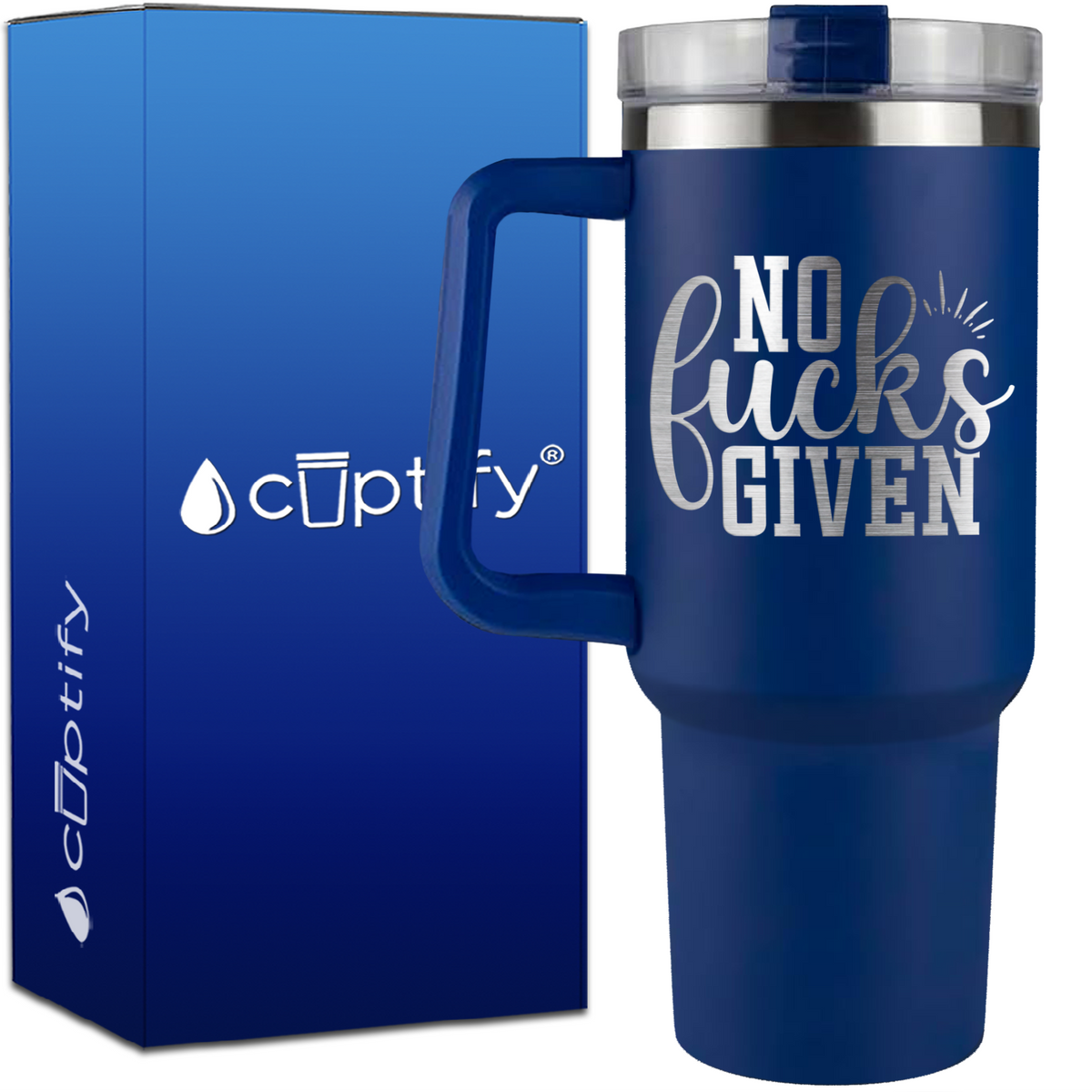 No Fucks Given on 40oz Funny Traveler Mug