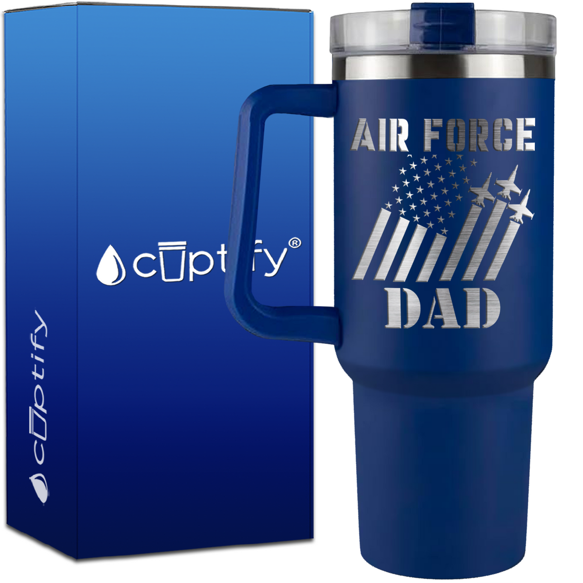 Air Force Dad on 40oz Traveler Mug