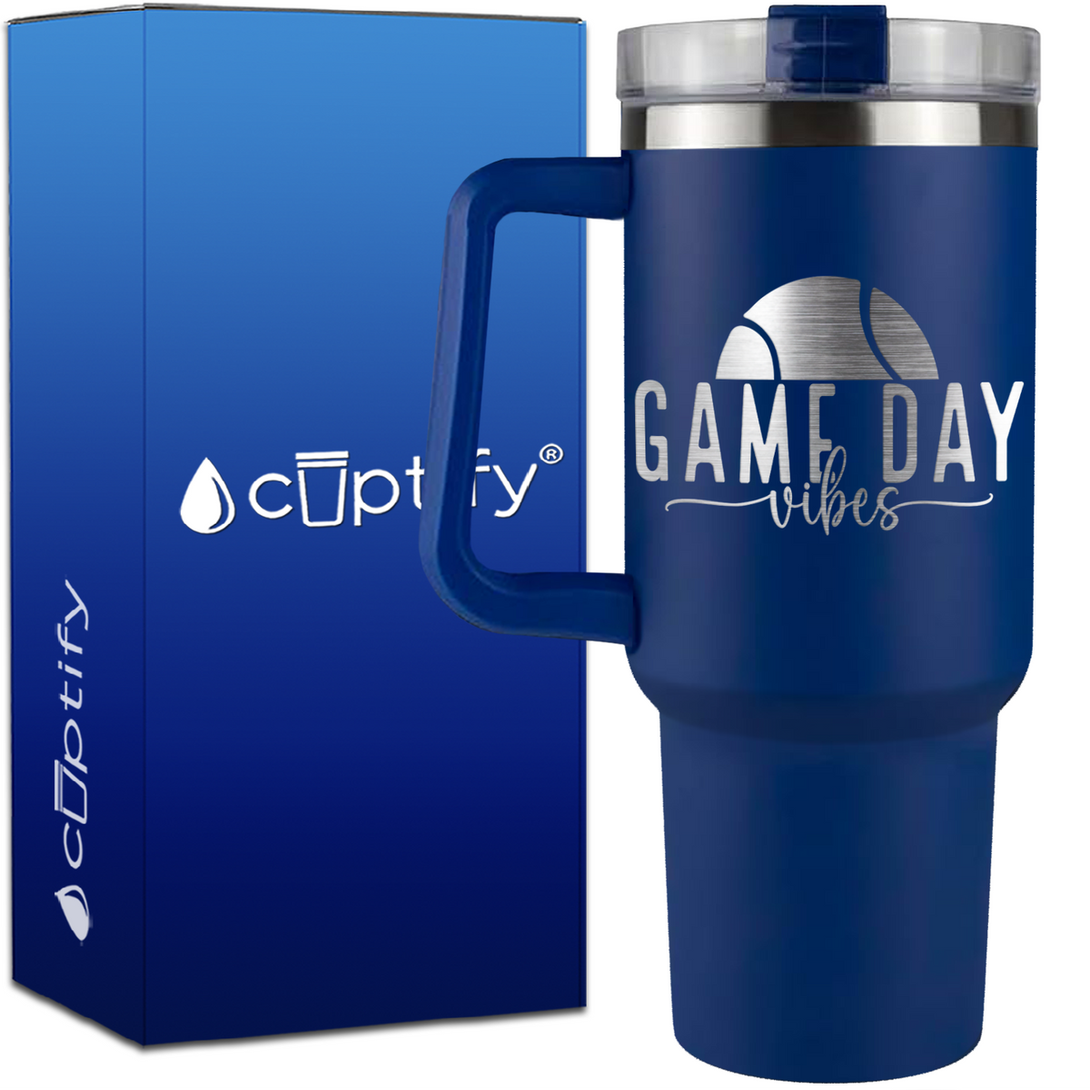 Tennis Game Day Vibes on 40oz Tennis Traveler Mug