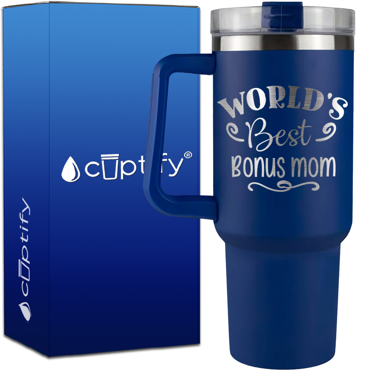 World's Best Bonus Mom on 40oz Mom Traveler Mug