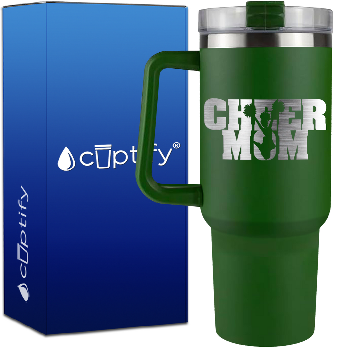 Cheer Mom on 40oz Mom Traveler Mug