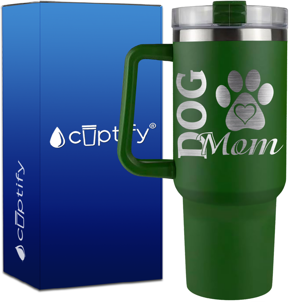 Dog Mom on 40oz Mom Traveler Mug