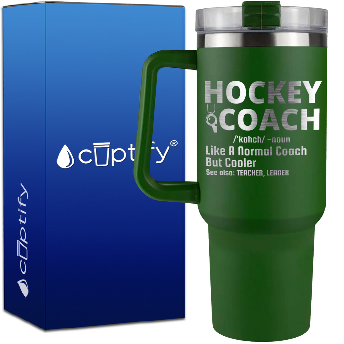 Hockey Coach Like a Normal Coach But Cooler on 40oz Hockey Traveler Mug