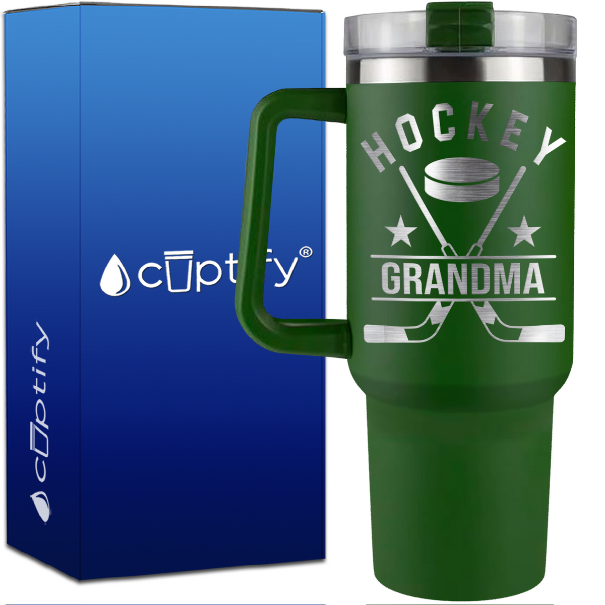 Hockey Grandma on 40oz Hockey Traveler Mug
